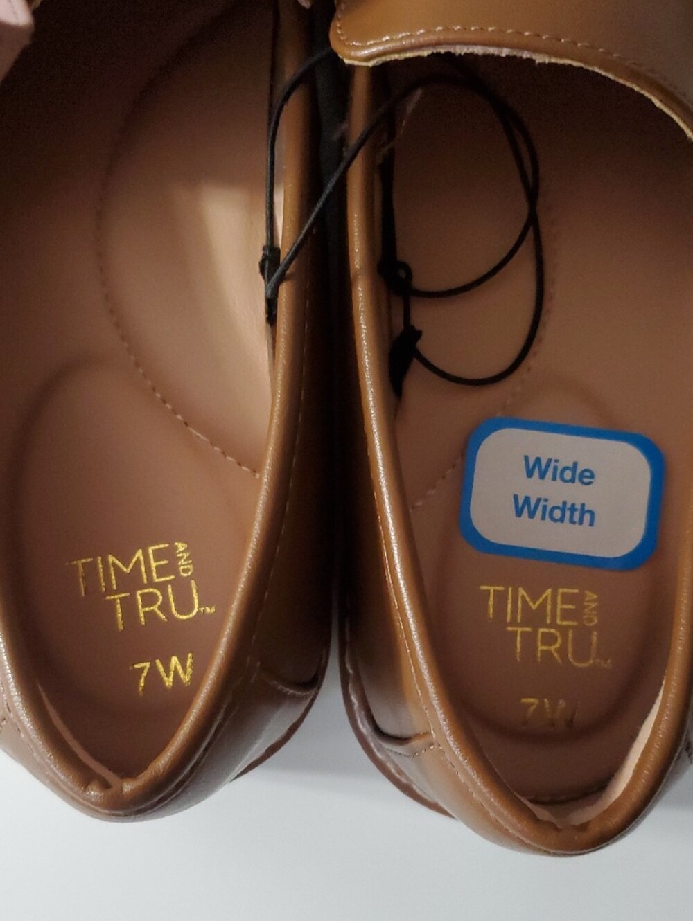Time and Tru Tan Loafers with Gold Chain Accent - Picture 4 of 5